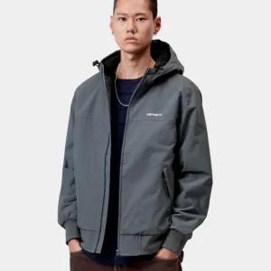 Cazadora CARHARTT WIP HOODED SAIL - Styx / White