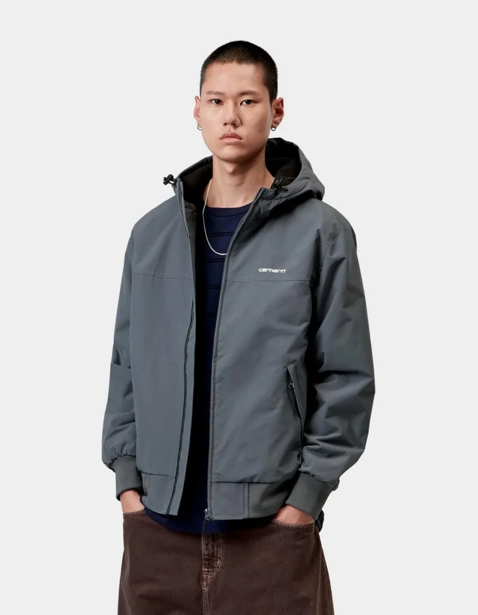 Cazadora CARHARTT WIP HOODED SAIL - Styx / White - Imagen 2