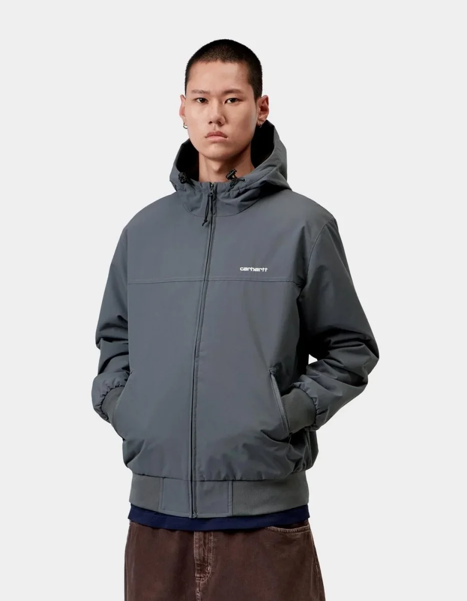 Cazadora CARHARTT WIP HOODED SAIL - Styx / White - Imagen 4