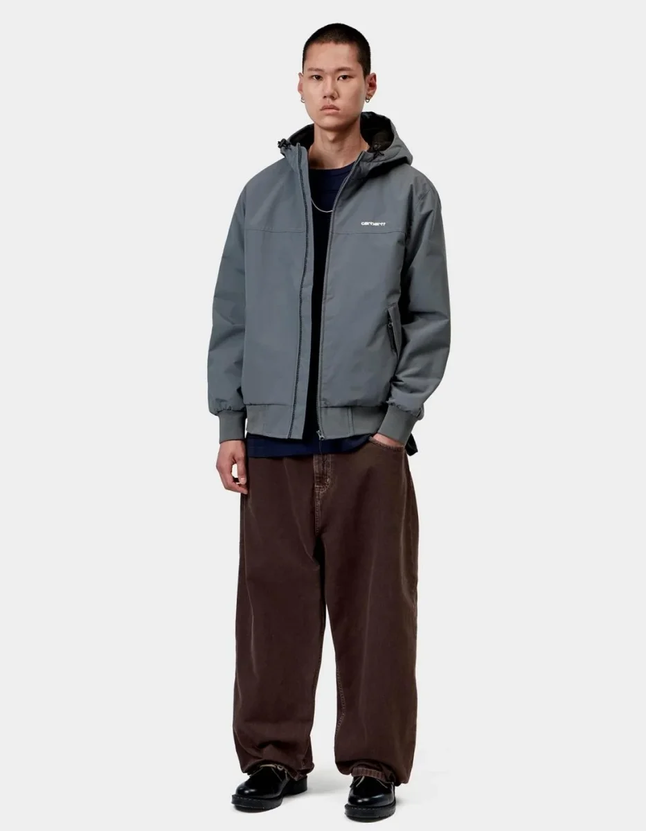 Cazadora CARHARTT WIP HOODED SAIL - Styx / White - Imagen 5