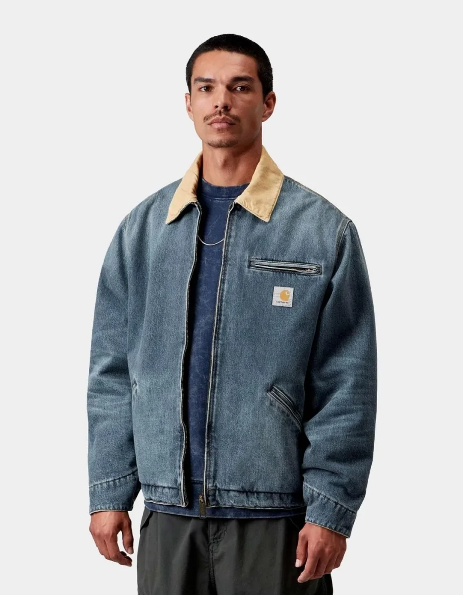 Cazadora CARHARTT WIP OG DETROIT - Blue / Dusty H Brown - Imagen 4
