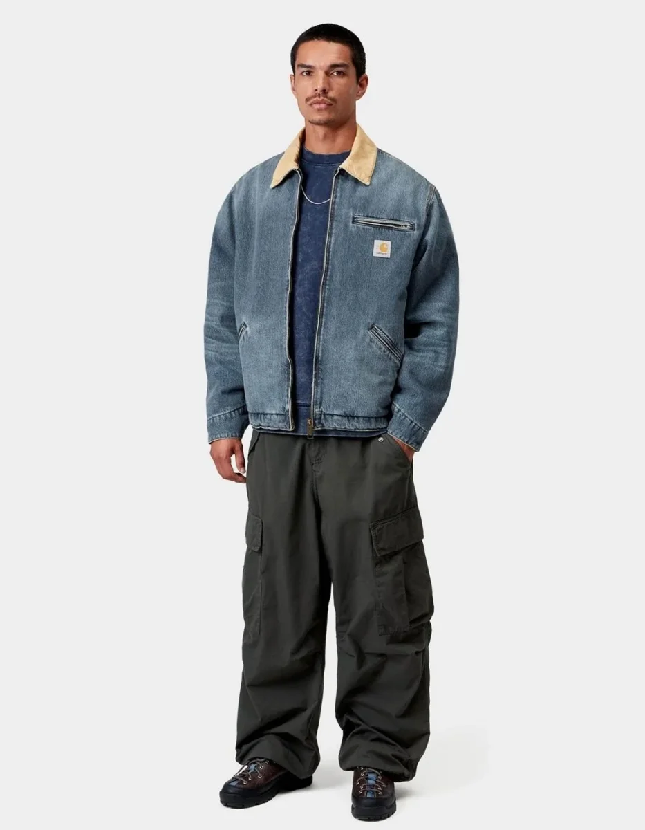 Cazadora CARHARTT WIP OG DETROIT - Blue / Dusty H Brown - Imagen 5