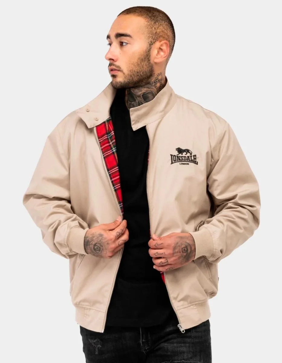 Cazadora LONSDALE HARRINGTON CLASSIC - Sand/Black Tartan - Imagen 2