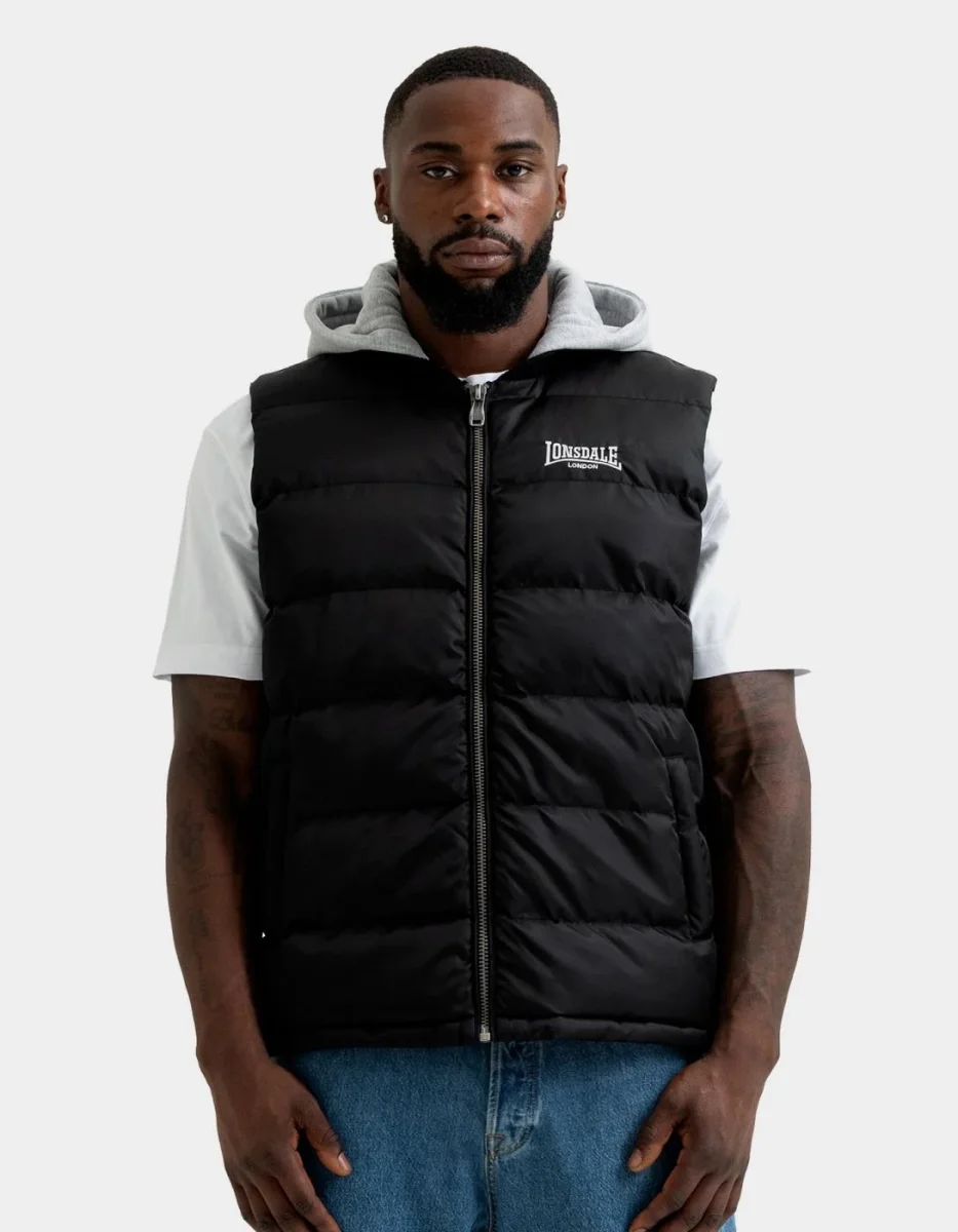 Chaleco LONSDALE MUDCHUTE - Black/Marl Grey