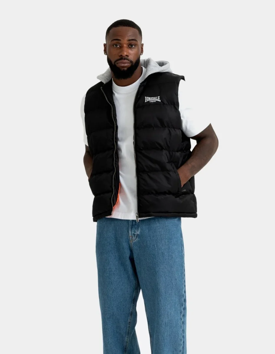 Chaleco LONSDALE MUDCHUTE - Black/Marl Grey - Imagen 4