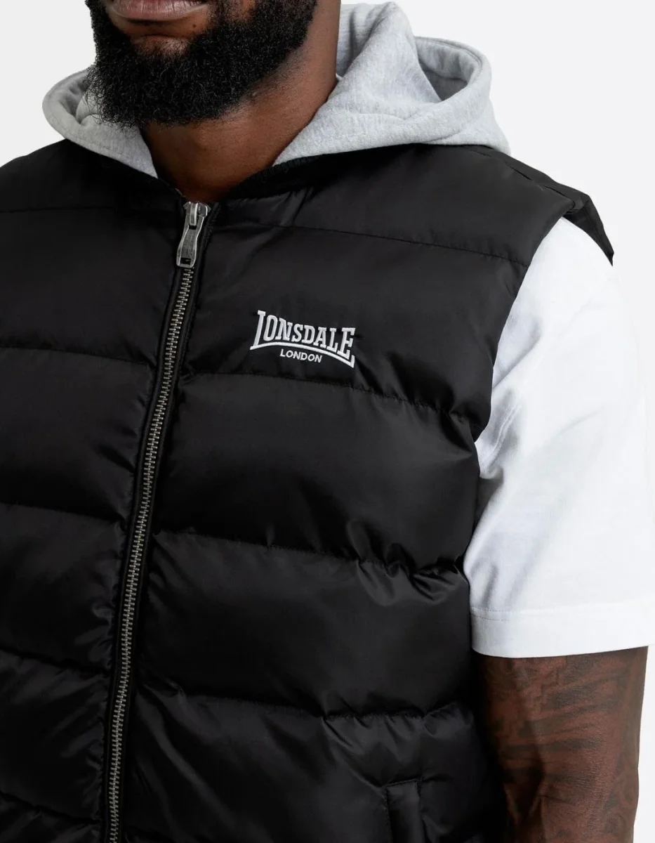 Chaleco LONSDALE MUDCHUTE - Black/Marl Grey - Imagen 5