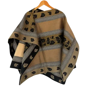 Chamanto Chileno Antiguo de Hilo Beige y Negro