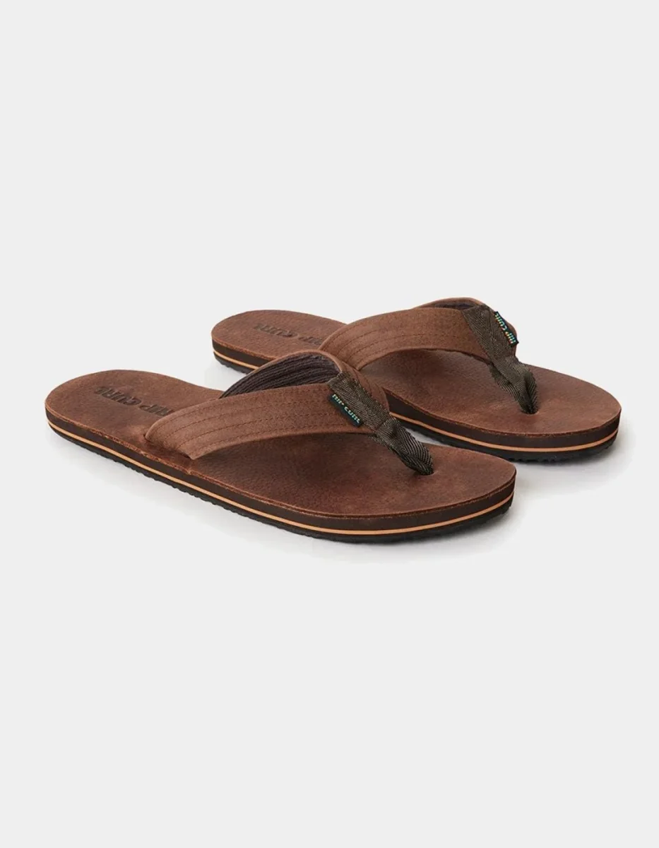 Chanclas RIP CURL REVIVAL LEATHER - Dark Brown - Imagen 3