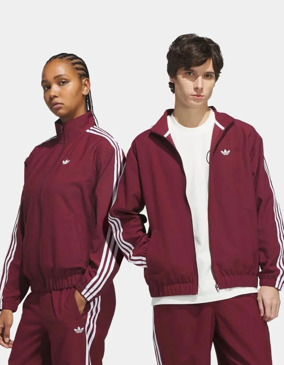 Chaqueta ADIDAS SUPERFIRE TK - Shadow Red/White - Imagen 4