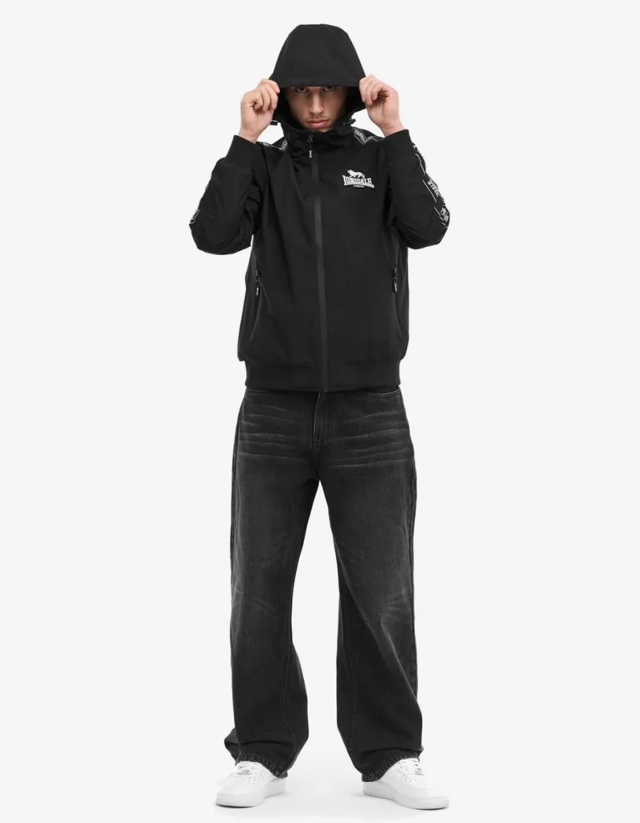 Chubasquero LONSDALE OUSTON - Black/White - Imagen 4