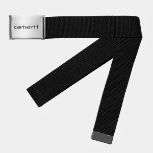 Cinturón CARHARTT WIP CLIP CHROME - Black
