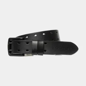 Cinturón VOLCOM TWO SPIKE LEATHER - Black