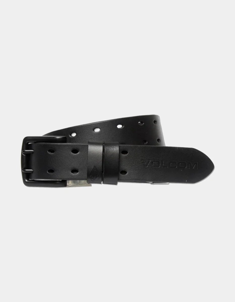 Cinturón VOLCOM TWO SPIKE LEATHER - Black - Imagen 2