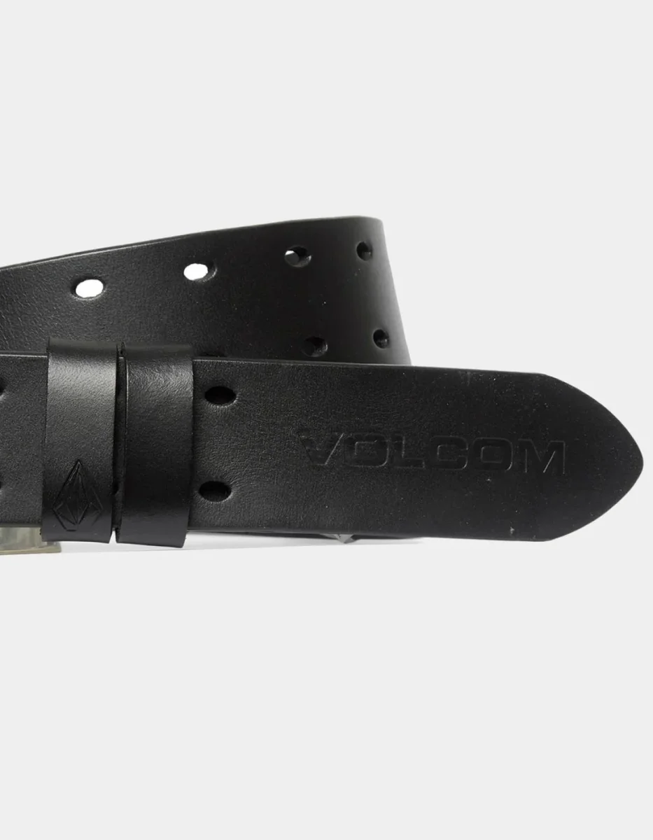 Cinturón VOLCOM TWO SPIKE LEATHER - Black - Imagen 4