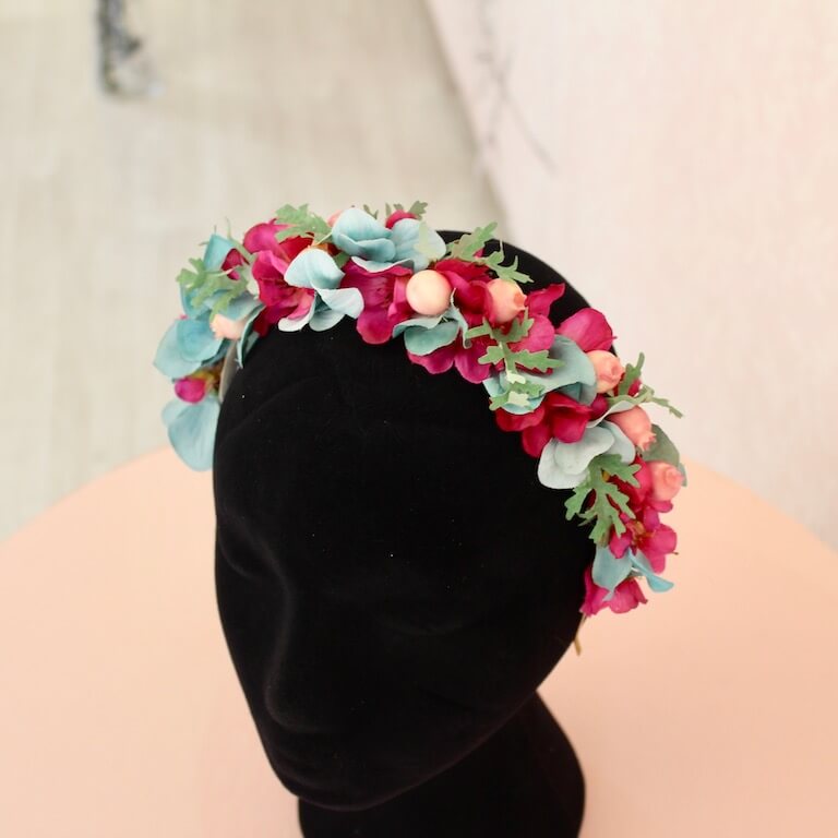 Diadema de flores florecer - Imagen 2