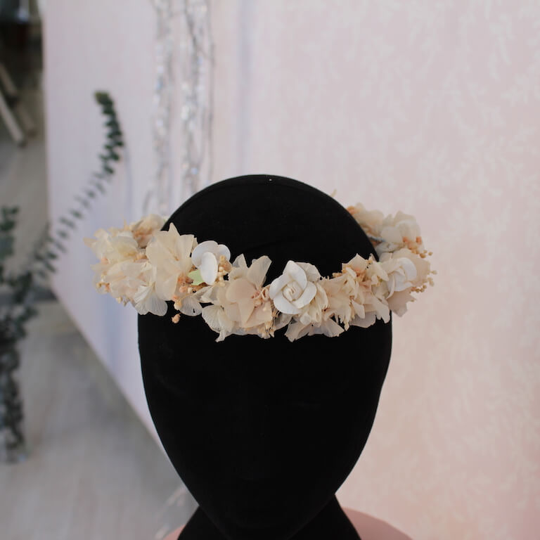 Corona de niña de flores de hortensia - Imagen 4