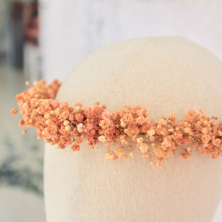 Corona para niña de paniculata rosa - Imagen 4