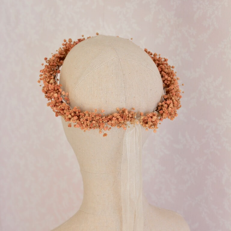 Corona para niña de paniculata rosa - Imagen 5