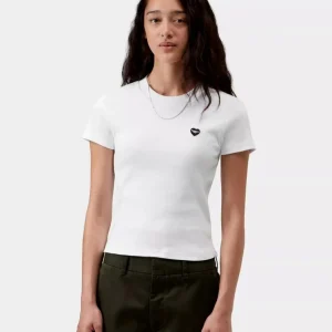 Cta. CARHARTT WIP W' SMALL HEART PATCH - White / Black