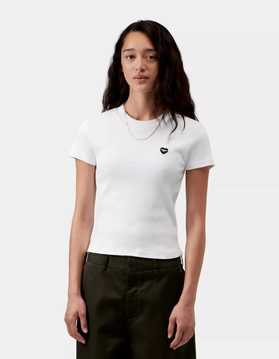 Cta. CARHARTT WIP W' SMALL HEART PATCH - White / Black