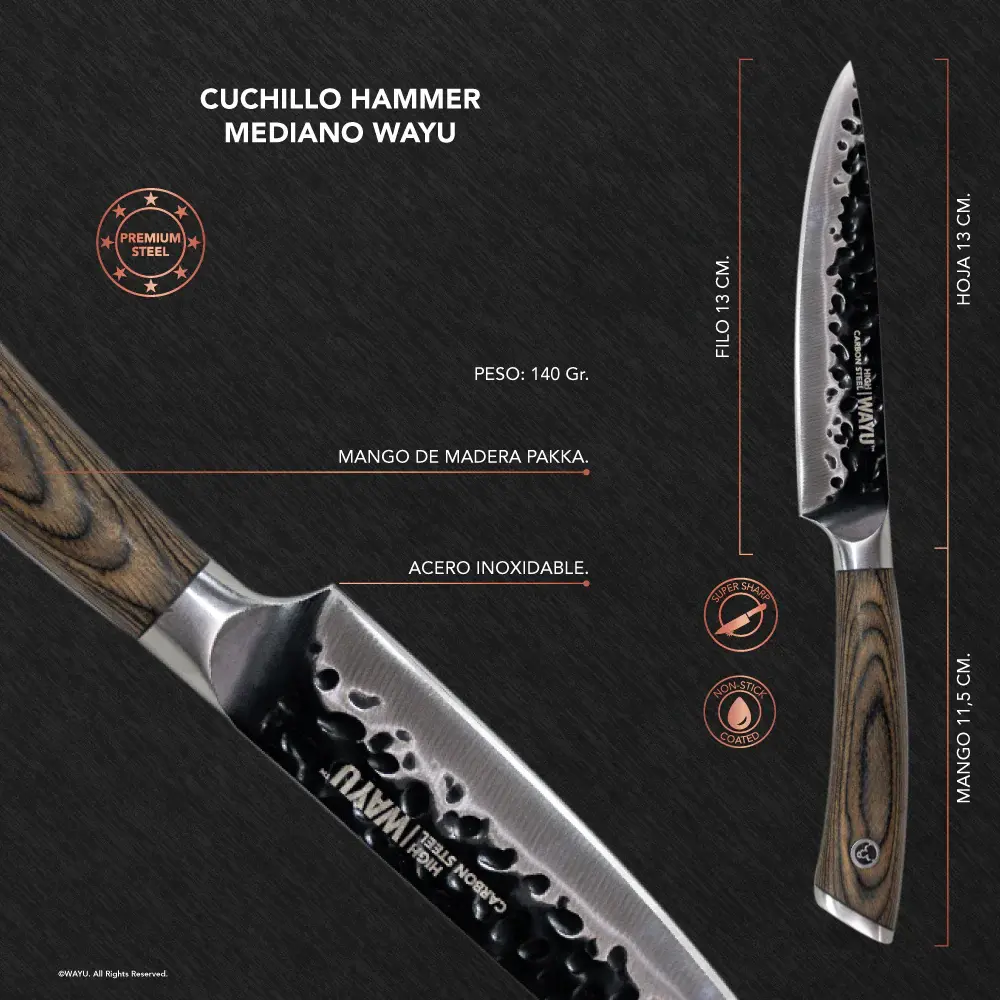 Cuchillo Hammer mediano de cocina - Imagen 6