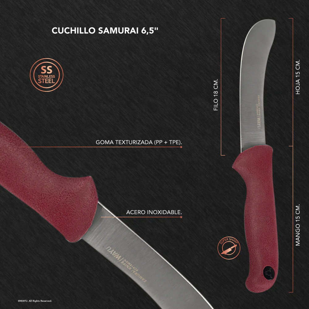Cuchillo Samurai Wayu 6,5” para Cocina - Imagen 4