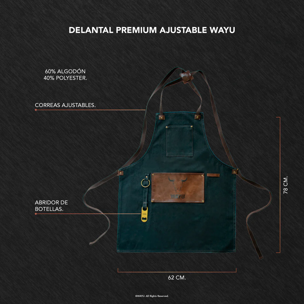 Delantal Ajustable Wayu para Parrilla y Cocina - Imagen 4