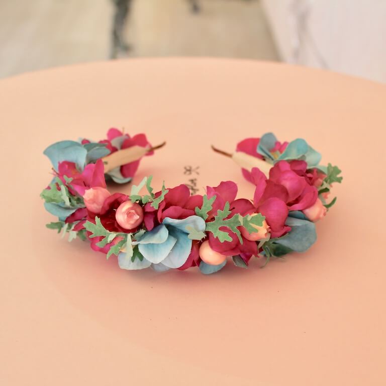 Diadema de flores florecer - Imagen 5