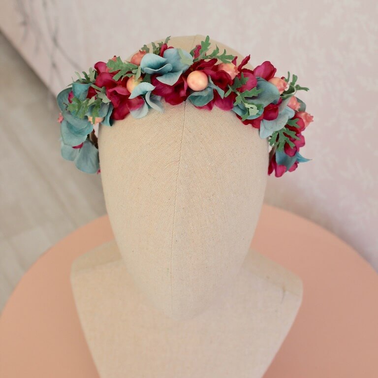 Diadema de flores florecer - Imagen 6