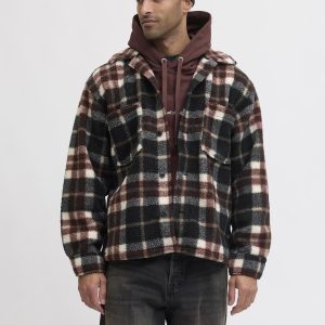 SOBRECAMISA RELAXED TEDDY LEECKER - Mocha Meringue Checks:CHECKS
