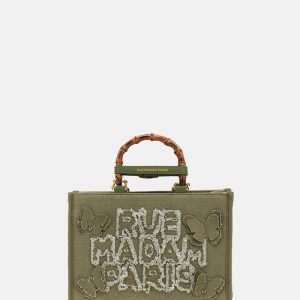 Bolso butterfly mini tote canvas green