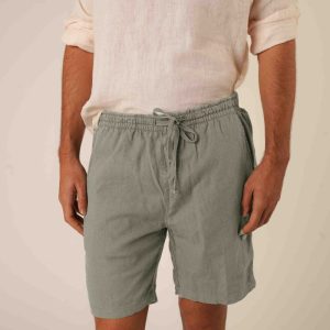 Bermudas de Lino - Gris Claro