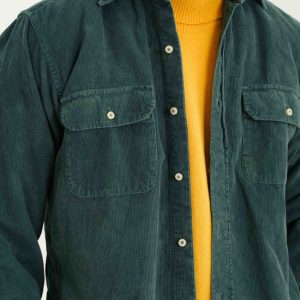 Camisa de Pana 2 Bolsillos - Verde petróleo