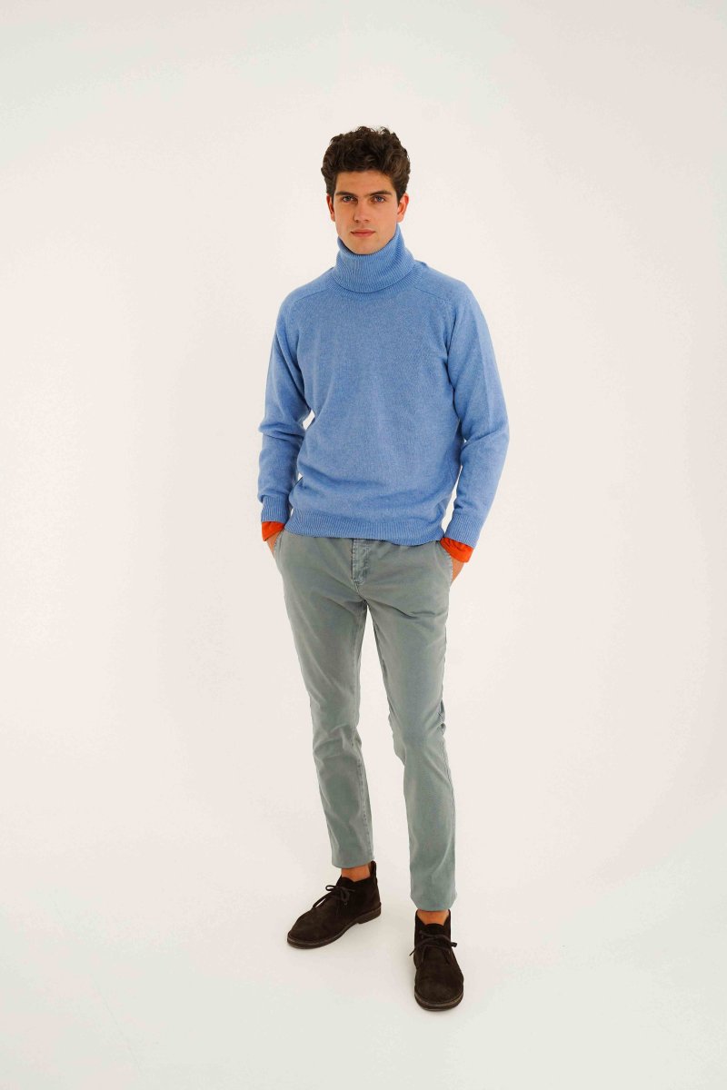 Jersey Cuello Vuelto Lambswool - Azul - Imagen 3