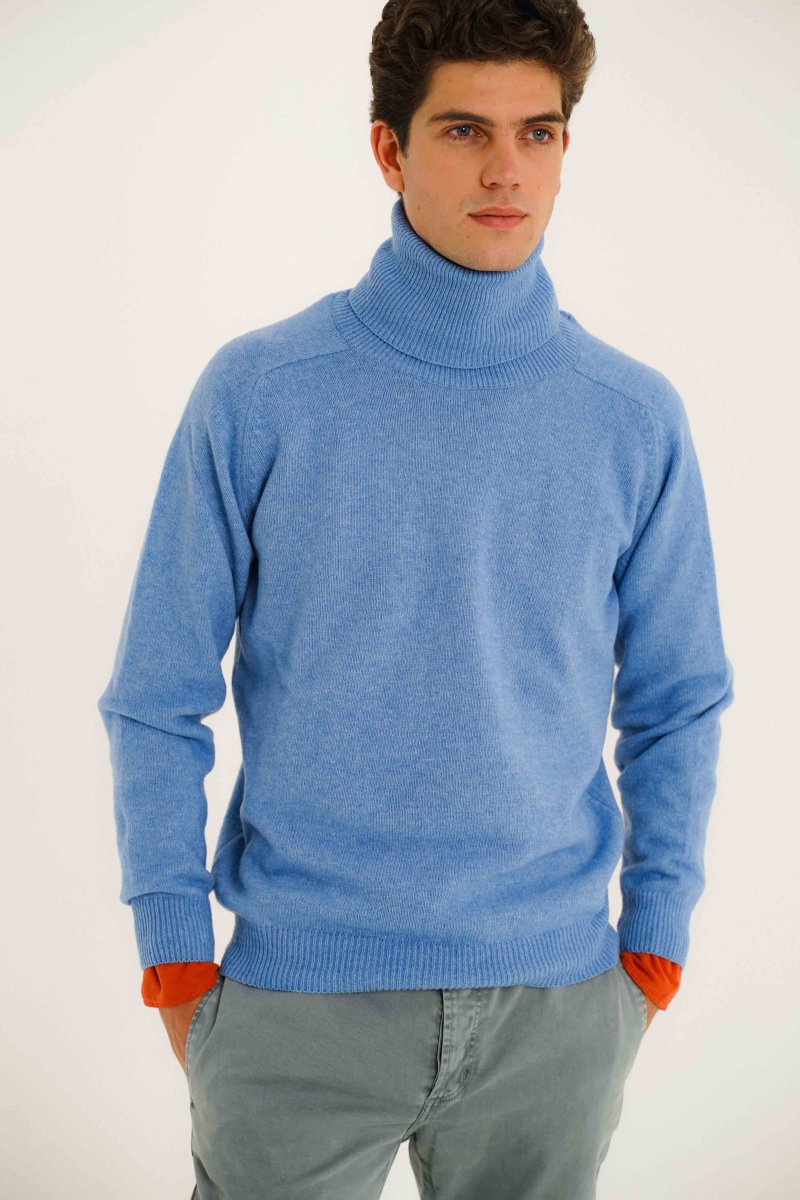 Jersey Cuello Vuelto Lambswool - Azul - Imagen 4