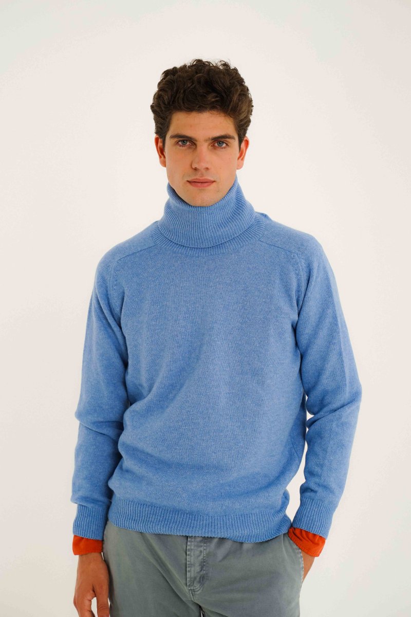 Jersey Cuello Vuelto Lambswool - Azul - Imagen 5