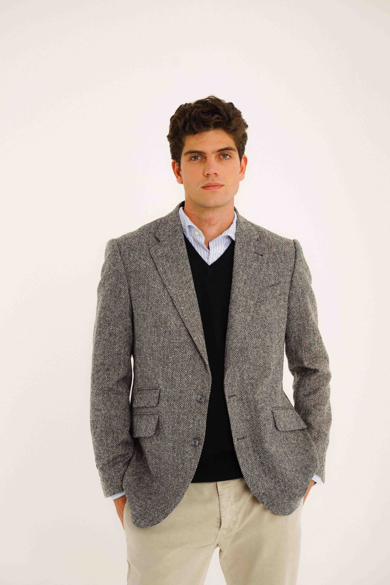 Americana de Tweed - Espiga Blanca Y Negra - Imagen 5