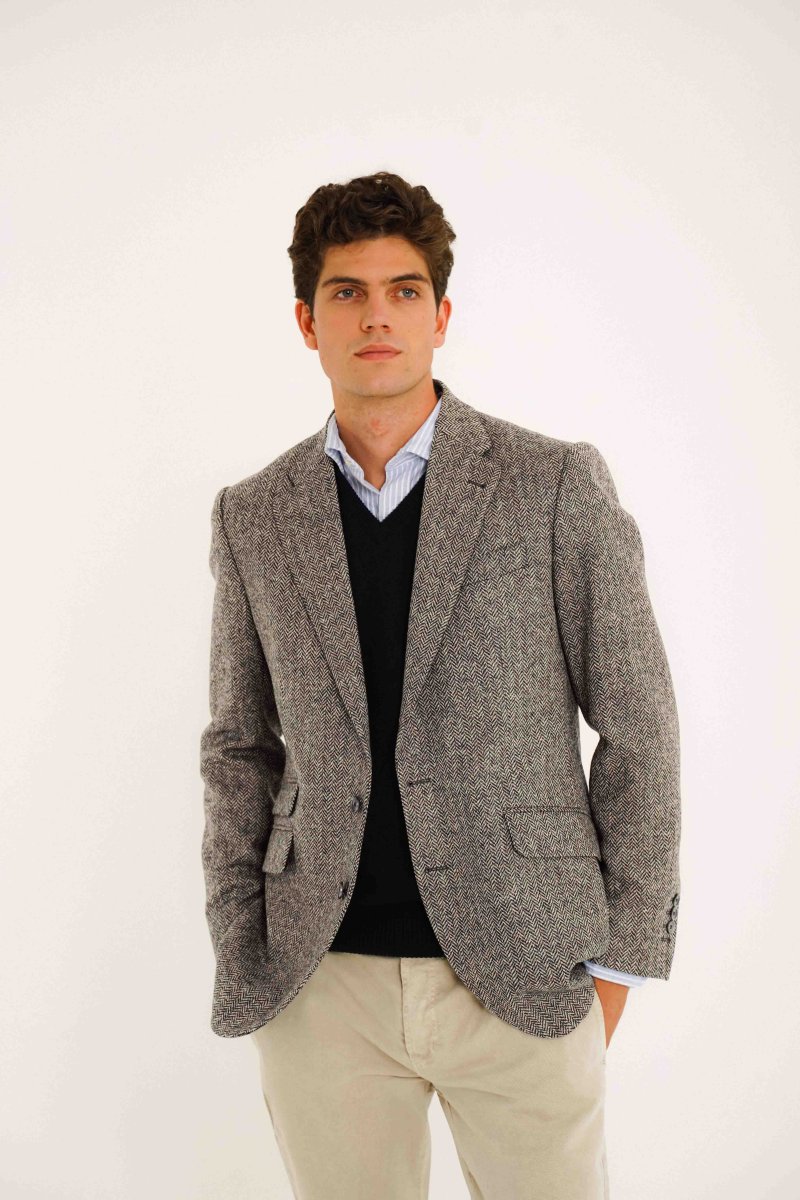 Americana de Tweed - Espiga Blanca Y Negra - Imagen 2