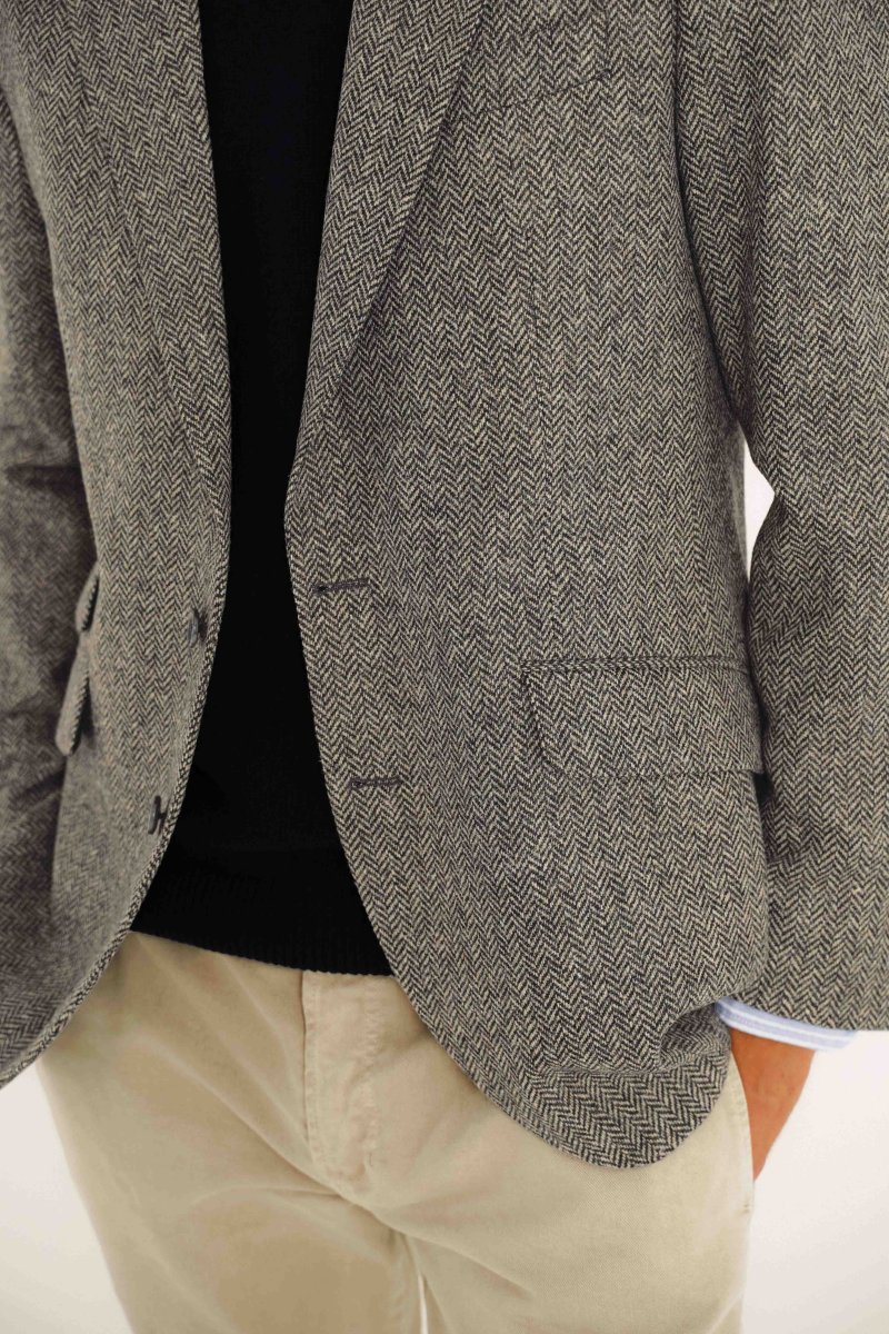 Americana de Tweed - Espiga Blanca Y Negra - Imagen 3