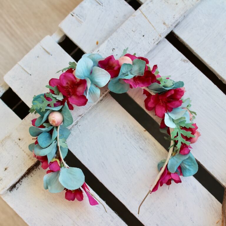 Diadema de flores florecer - Imagen 4
