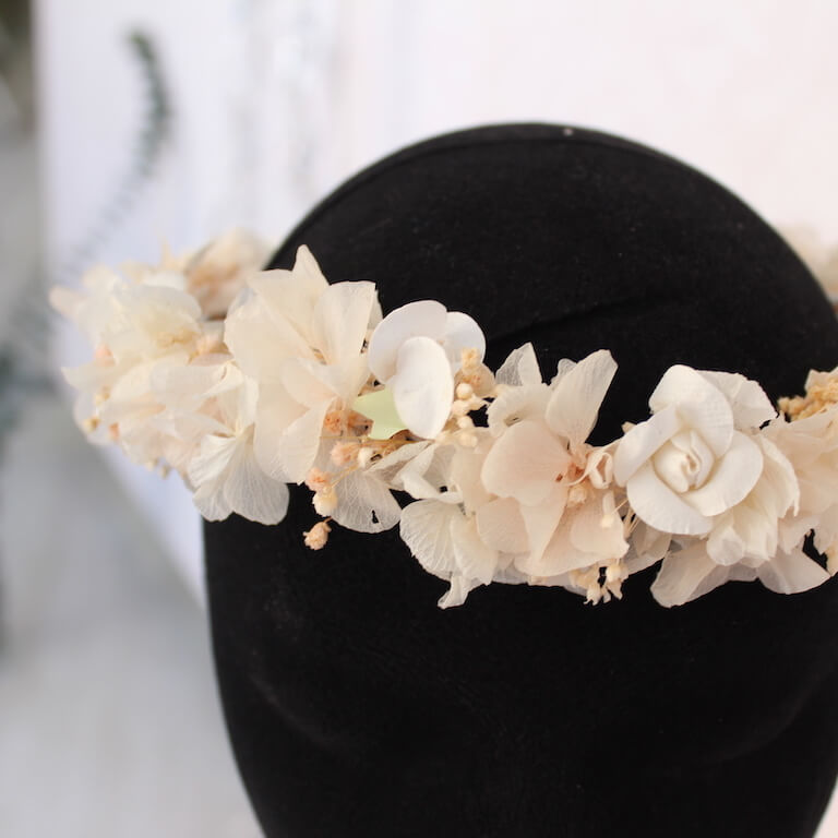 Corona de niña de flores de hortensia - Imagen 5