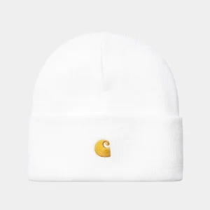 Gorro CARHARTT WIP CHASE - White / Gold
