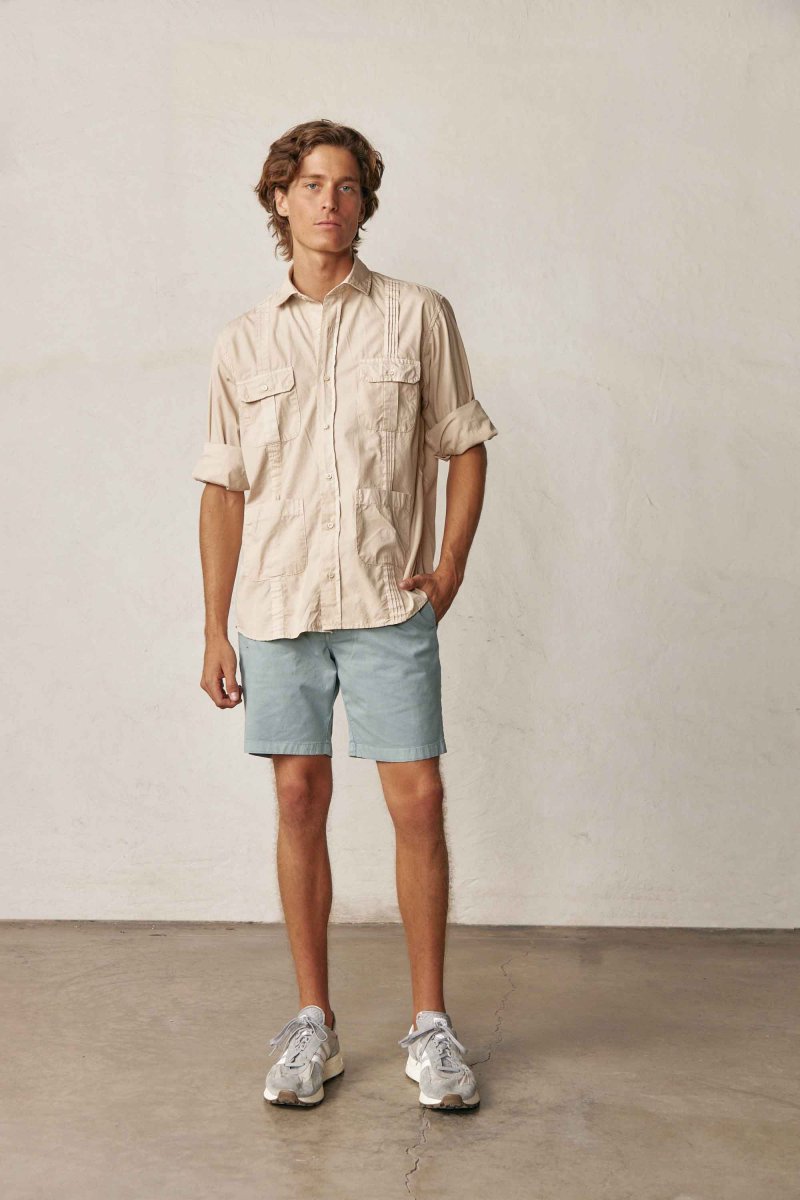 Camisa Guayabera con Jaretas de Popelín - Camel - Imagen 4