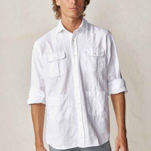 Camisa Guayabera de Lino - Blanco
