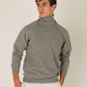 Jersey Cuello Vuelto Lambswool - Gris