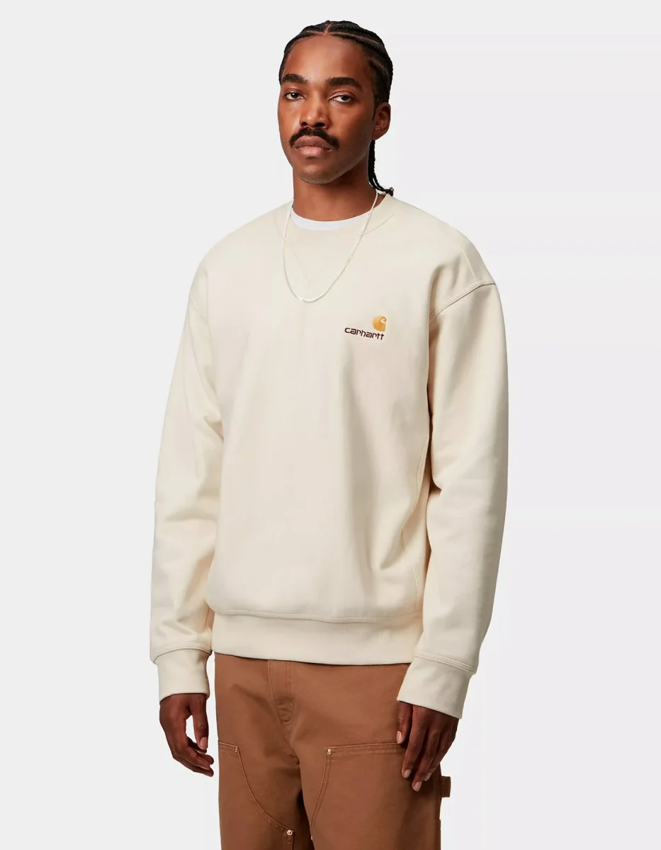 Sudadera Crew CARHARTT WIP AMERICAN SCRIPT - Natural - Imagen 3