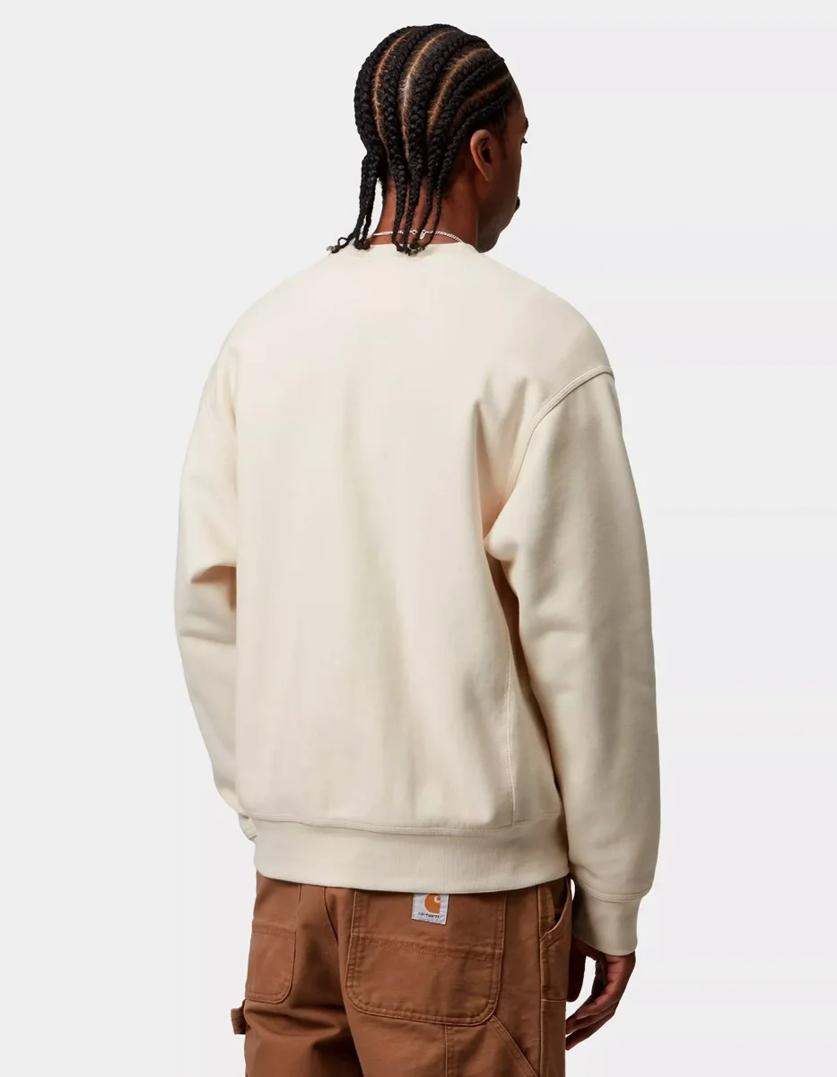 Sudadera Crew CARHARTT WIP AMERICAN SCRIPT - Natural - Imagen 4