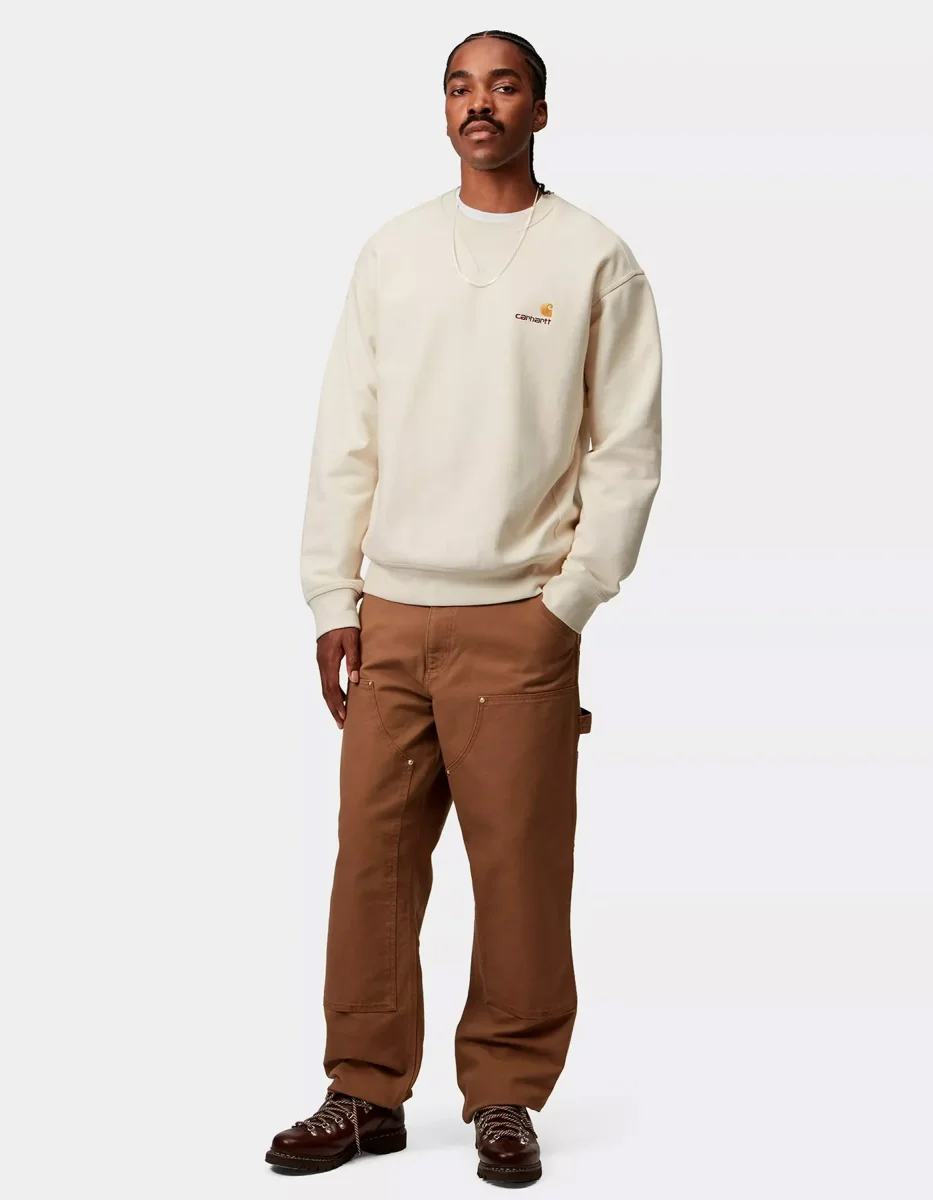 Sudadera Crew CARHARTT WIP AMERICAN SCRIPT - Natural - Imagen 5