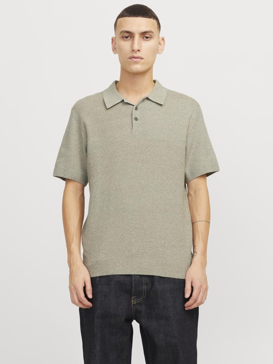 POLO REGULAR TEJIDO CON BOTONES COOPER - Greige Detail : Twist - Imagen 2