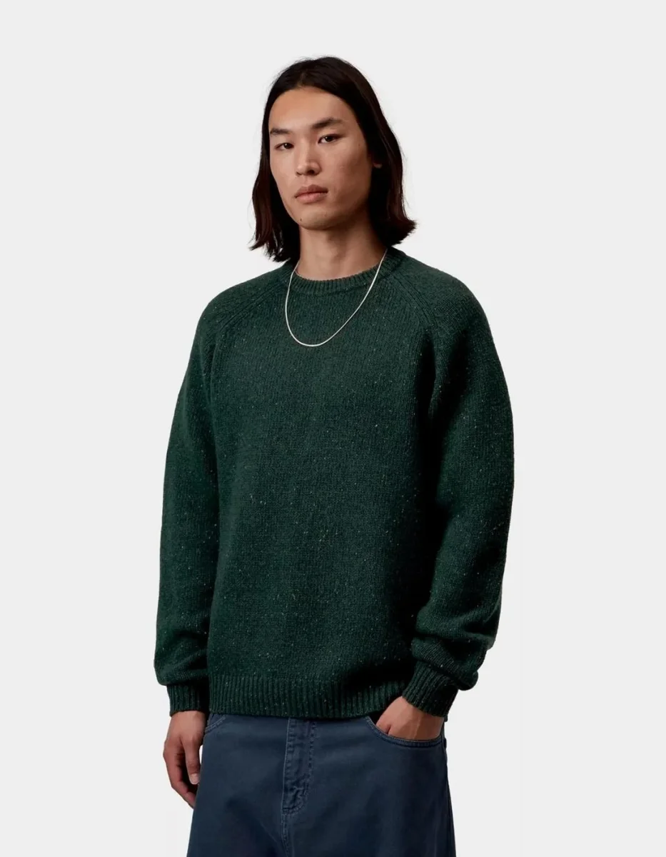 Jersey CARHARTT WIP ANGLISTIC - Speckled Dark Scarab